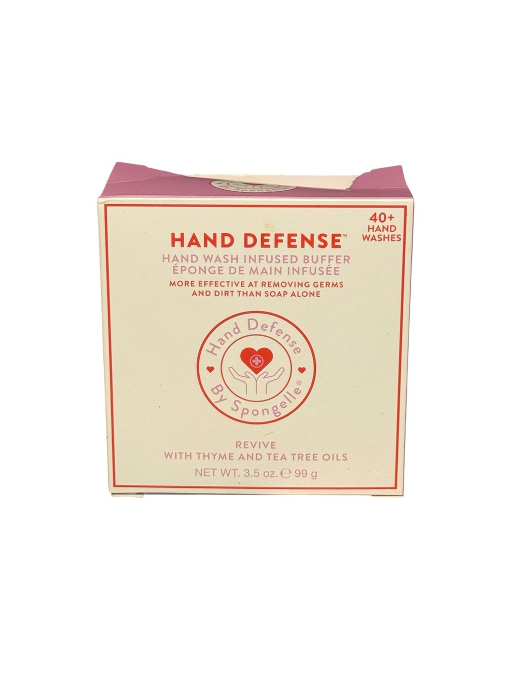Spongelle Hand Defense Revive Infused Buffer - Pink & Cream Packaging